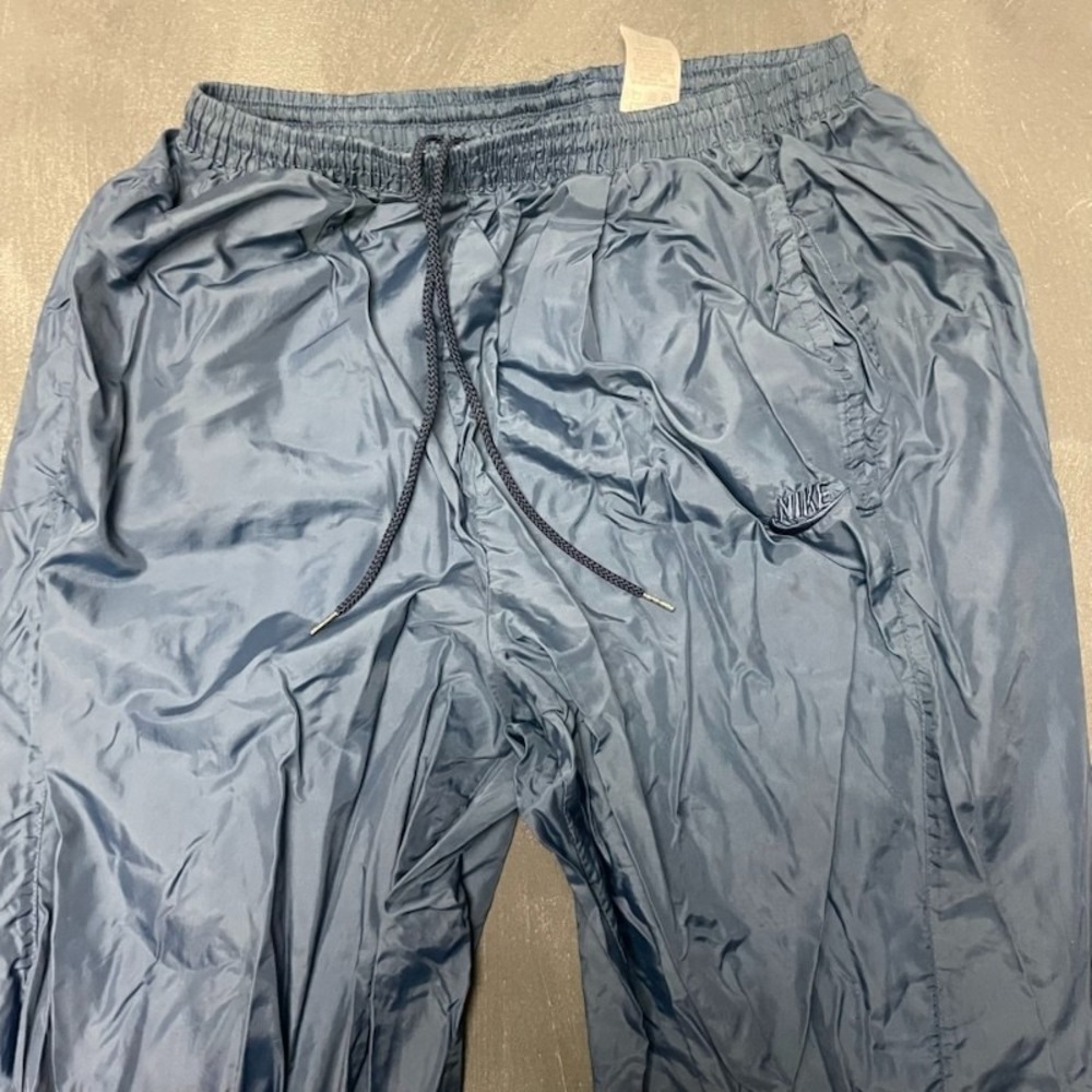 Vintage Nike Nylon Windbreaker Track Pants Mens Medium Blue 90s Nike